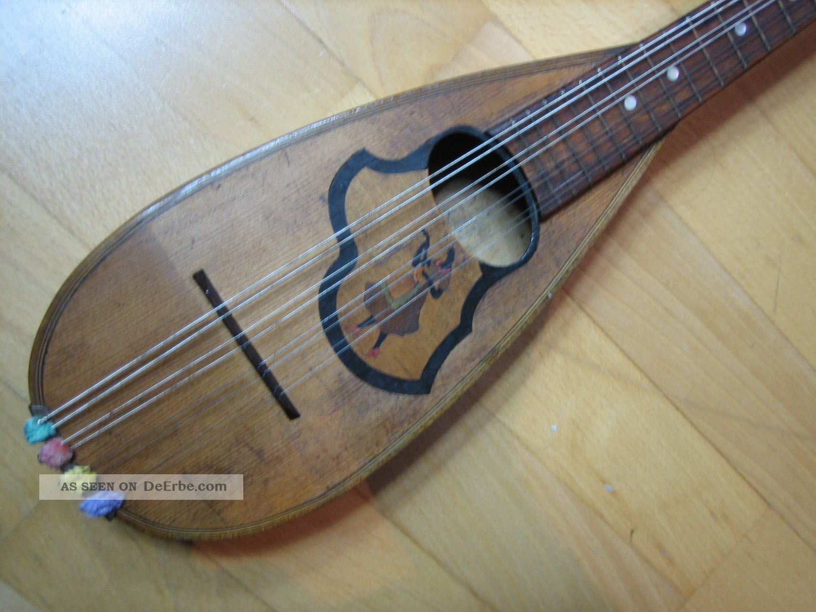 Alte Deutsche Mandoline Schmale Form Vintage German Mandolin Slender