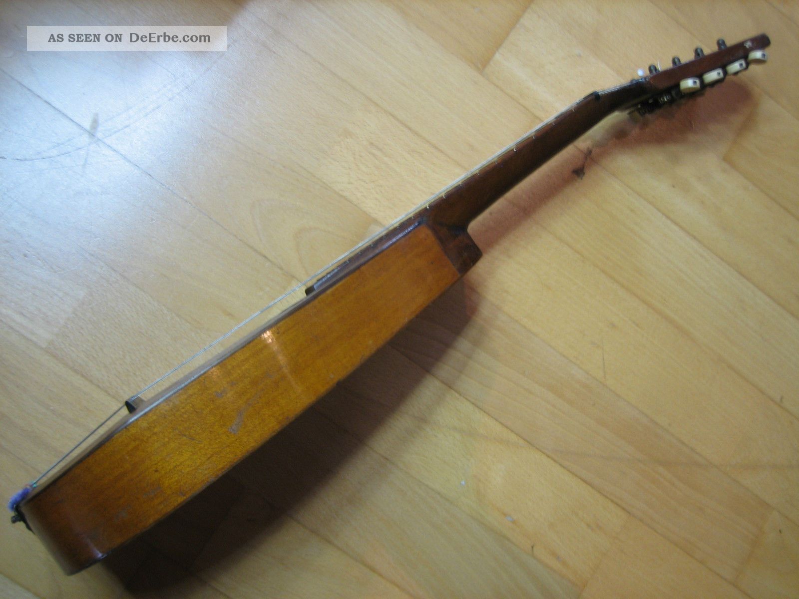 Alte Deutsche Mandoline Schmale Form Vintage German Mandolin Slender
