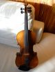 Schöne Alte Geige 4/4 Spielbereit Mit Koffer Ca.  100 Jahre Schöner Klang Antik Saiteninstrumente Bild 11