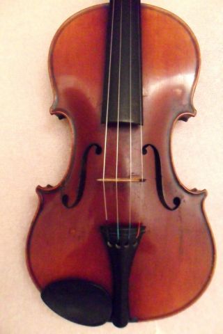 Schöne,  Alte 4/4 Geige Ganzer Boden Mit Inschrift Old Violin Bild