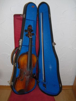 Schöne Alte Geige Violine Antonius Stradiuarius Anno 1723 Mit Bogen Und Koffer Bild