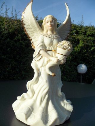 Spieluhr Porzellan Engel Handaufzug Melodie 