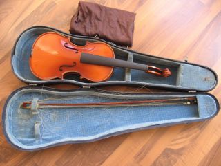Alter Geigenkoffer Mit Geige Bild