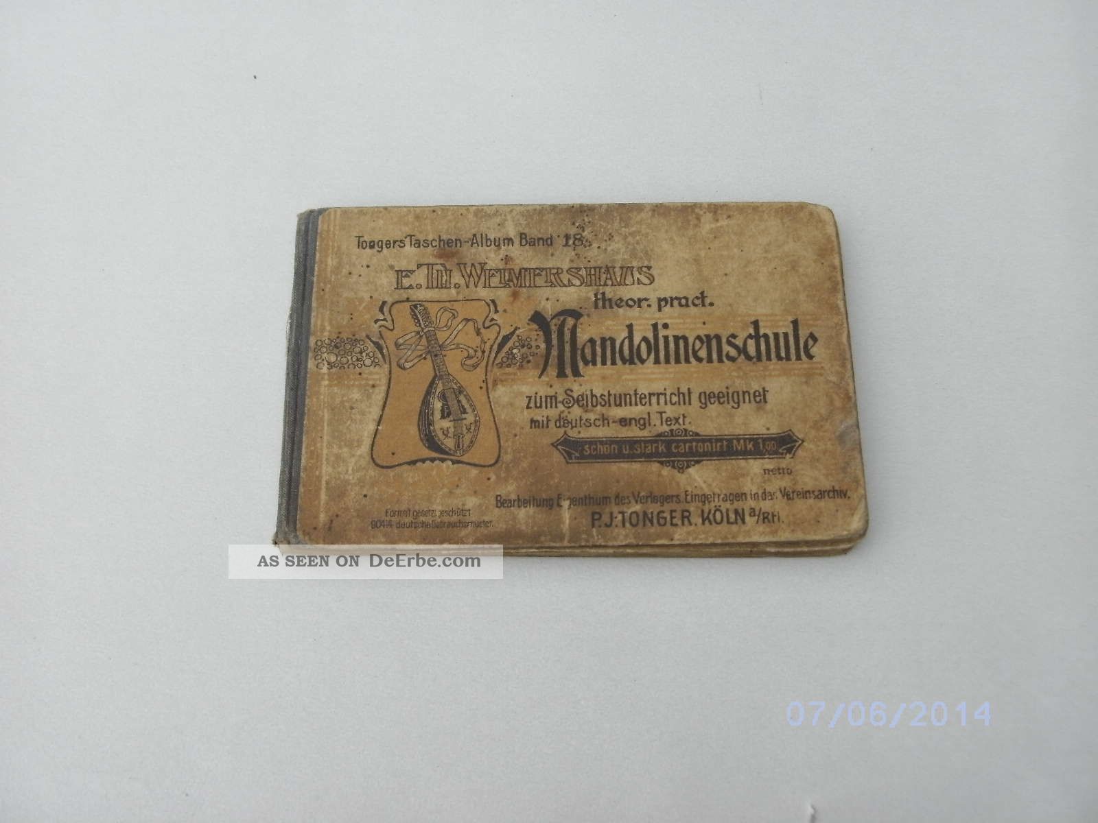 Für Mandoline Altes Tongers Taschen - Album Mandolinenschule Band Nr.  18 Saiteninstrumente Bild