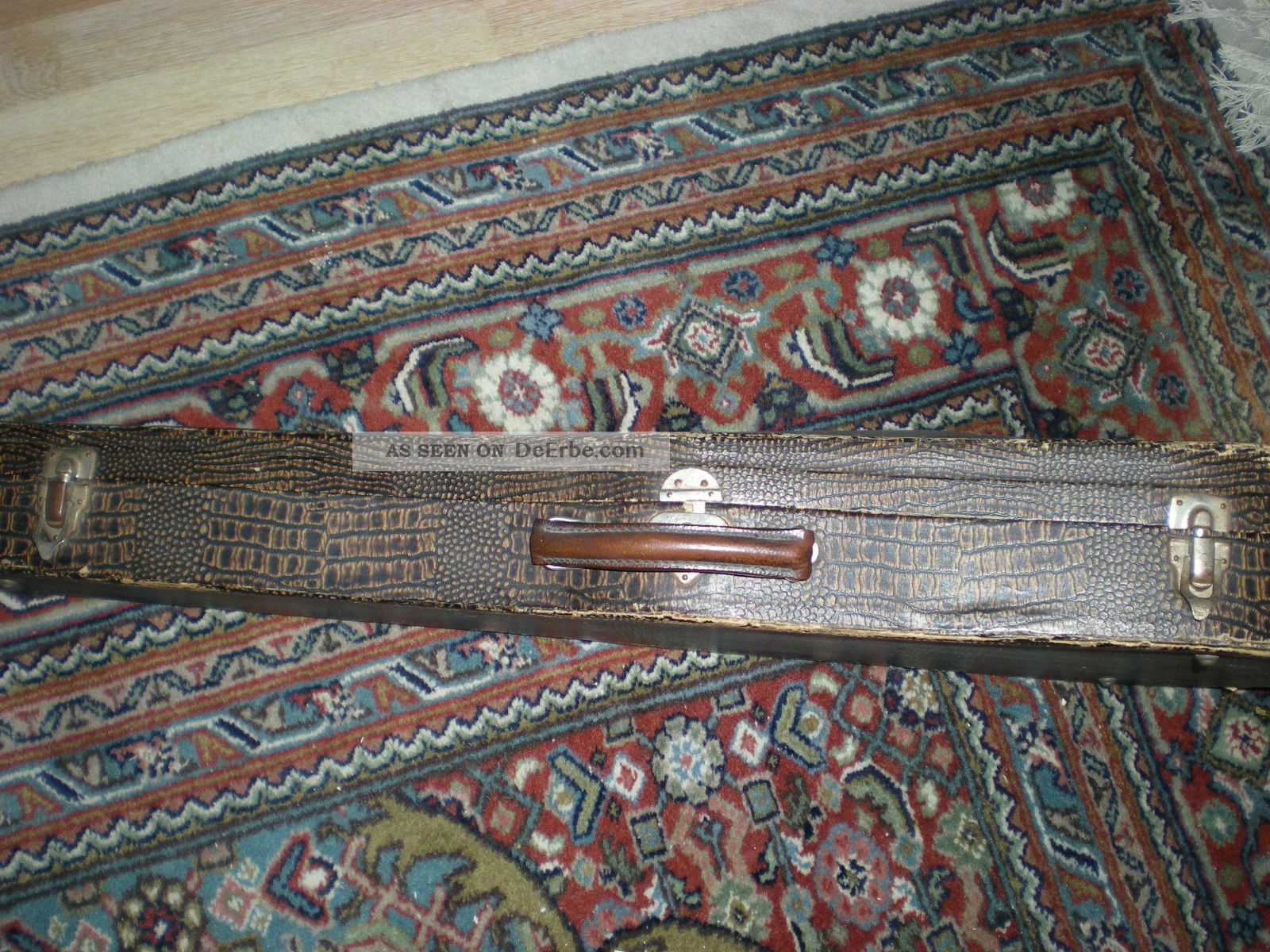 Geigenkoffer,  Violinenetui,  Violinenkoffer 4/4 Alt Zum Herrichten - - 3 Saiteninstrumente Bild