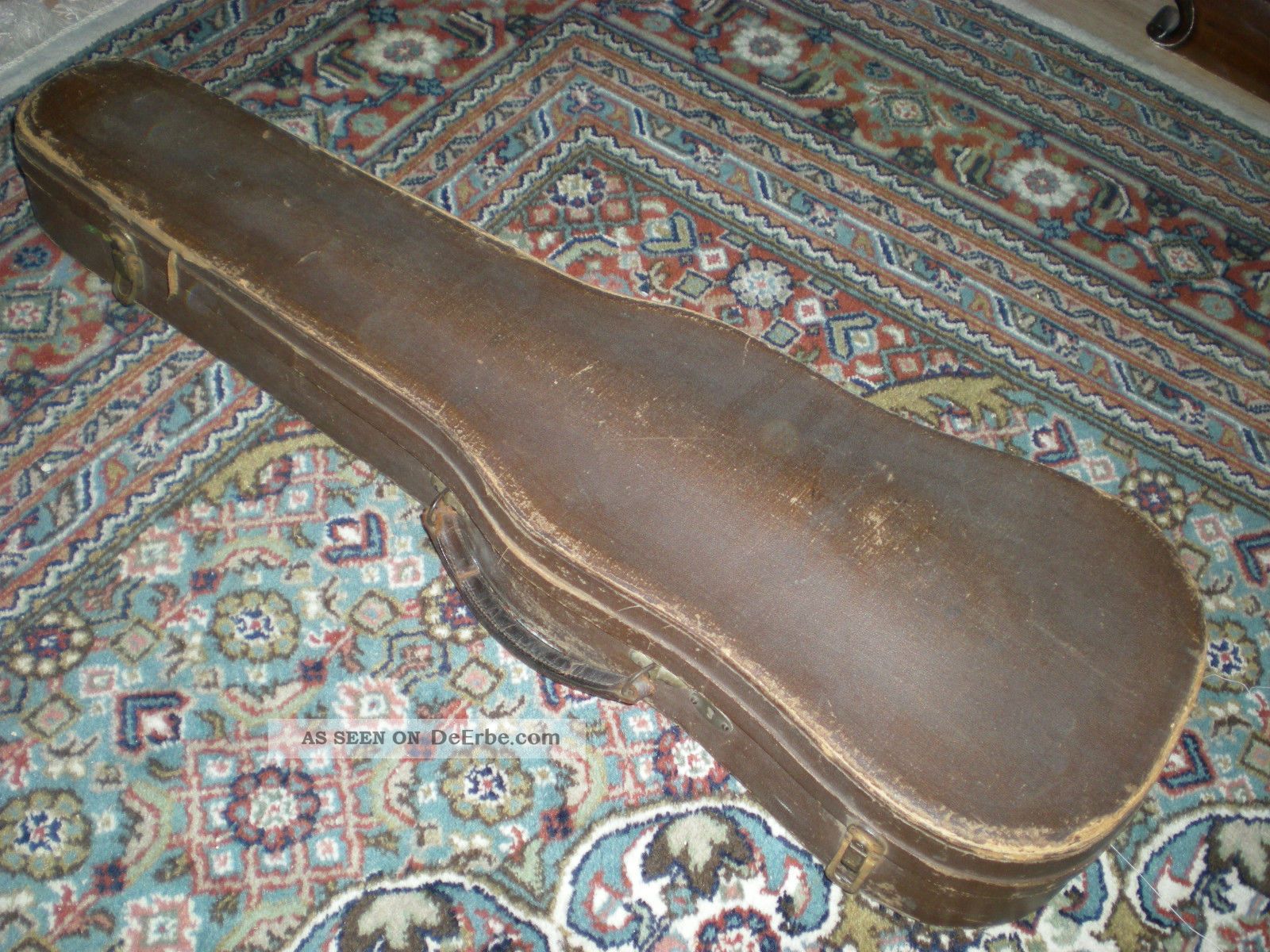Geigenkoffer,  Violinenetui,  Violinenkoffer 4/4 Alt Zum Herrichten - - 2 Saiteninstrumente Bild