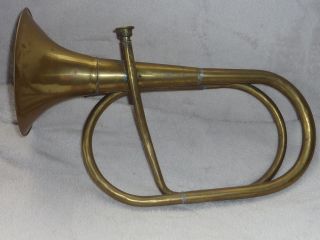 Guterhaltenes Altes Horn,  Trompete,  Flügelhorn Aus Messing Und Kupfer Bild