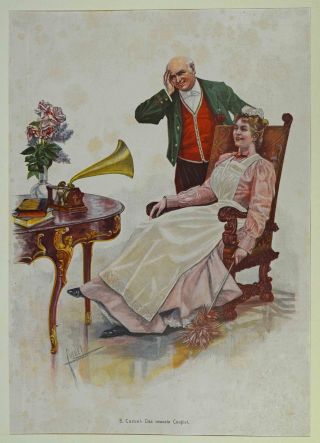 Alter Stich Das Neueste Couplet - Phonograph Bild