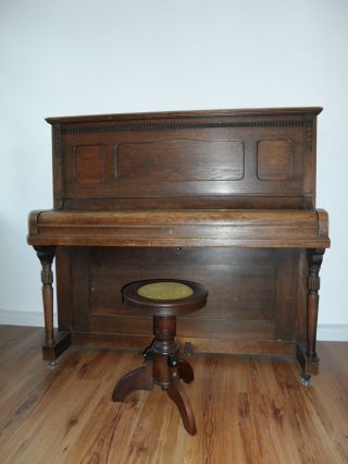Schiedmayer Klavier / Piano Aus Der Pianofortefabrik Von 1895 Mit Hocker Bild