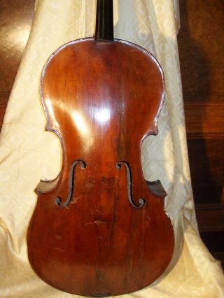 Ca.  200 Jahre Altes Cello Very Old Cello Violoncello Stark Geflammt Bild