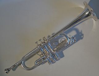 Courtois Paris C - Trompete – Mit B - Zug - Versilbert - – Sehr Selte Bild