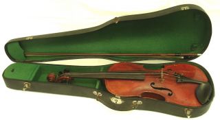 Alt Antik Uralte Geige Violin Mit Bogen Und Koffer Antonius Stradivarius 1730 Bild