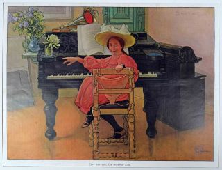 Alter Stich Um 1900 Die Werdende Diva Klavier Klaviervorsetzer Phonograph Bild