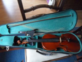 Antike Geige Um 1920 Im Orig.  Kasten Ersatzsaiten Bild