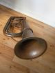 Große Tuba Mit 3 Ventilen Alt Blasinstrument Antik Metall Trompete Posaune Blasinstrumente Bild 2