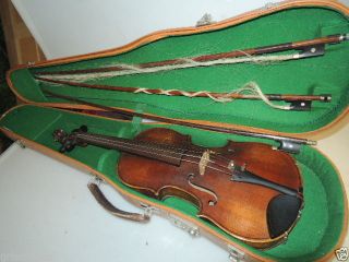 Alte Geige Bez.  Instrumentenmacher Emanuel Hüller,  Graslitz Nr.  790 Bild