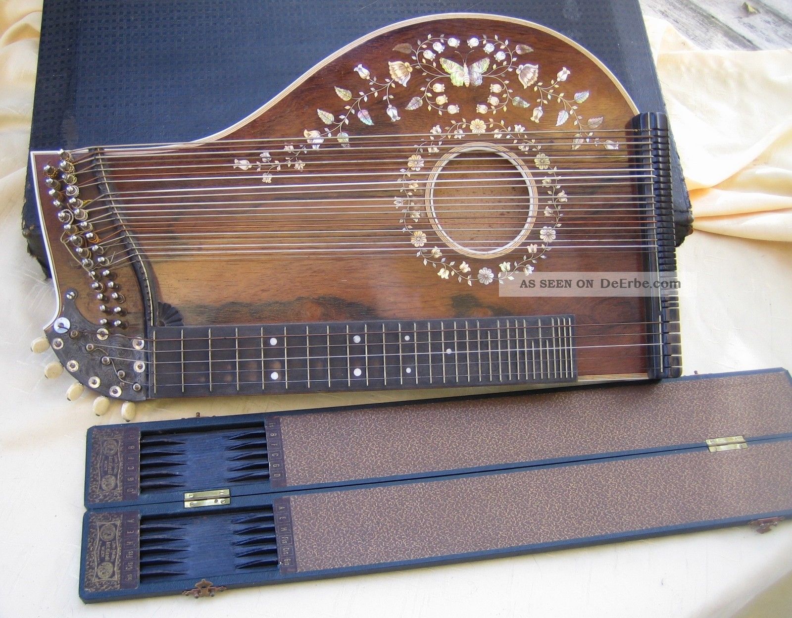 Alte Zither Biedermeier Mit Perlmutteinlagen Mit Koffer Anton Kiendl Wien Alte Zither Biedermeier Mit Perlmutteinlagen Mit Koffer Anton Kiendl Wien