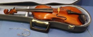 Schöne Kleine Geige Mit Bogen Im Koffer - Hersteller Nicht Bekannt Bild