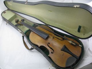 Alte Geige Ernst Challier Giessen Mit Geigenkasten 1880 / 1900 ? Bild