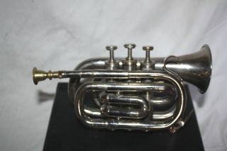 Trompete Kleines Modell In Koffer Mit Mundstück Bessons & Co.  London W.  C.  2 Bild