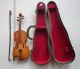 Kleine Alte Kinder Geige Holz Und Geigenkasten Saiteninstrumente Bild 1