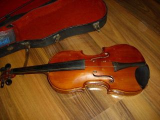 Alte Geige Mit Koffer Antonius Stradivarius Anno 1723 Bild
