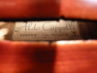Alte 4/4 Geige Violine Old Violin Italian Labeled Aldo Cappelli 1939 Bild