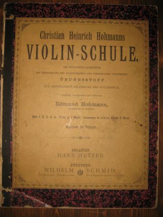 Antik Violin Schule Anno 1893 Bild