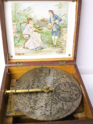 Seltenes Spieldosengerät Silvanigra Mit Junghansmechanik Um 1890 Bild