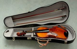Geige Violine Alt,  Um 1900 Inkl.  Koffer Und Bögen Bild