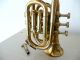 Alte Schönetrompete Taschentrompete Horn Bossey Bessons & Co London Blasinstrumente Bild 2