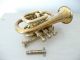 Alte Schönetrompete Taschentrompete Horn Bossey Bessons & Co London Blasinstrumente Bild 5