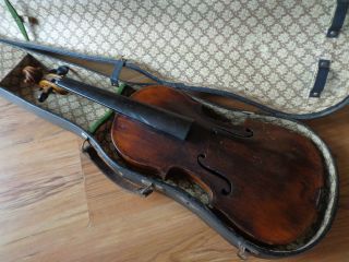 Alte Violine Geige 4/4 Im Koffer Bild
