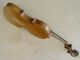 Antike Geige Mit Geflammten Boden,  Mit Geigenkasten Aus Holz Saiteninstrumente Bild 10