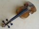 Antike Geige Mit Geflammten Boden,  Mit Geigenkasten Aus Holz Saiteninstrumente Bild 8