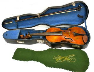 Alte Stainer - Geige Mit Bogen Und Kasten Zum Restaurieren Aus Nachlaß. Bild