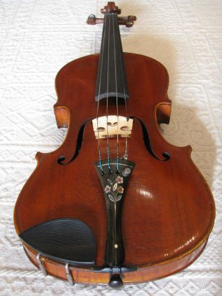 Sehr Alte Geige / Violine,  Perlmutt - Intarsien Bild