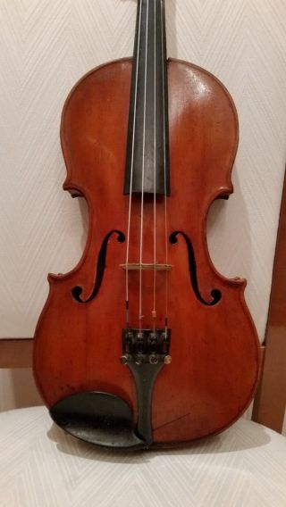 4/4 Alte Geige Mit Zettel Giovanni Dollenz (3 Tage) Bild