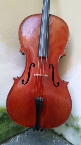 Schone 4/4 Cello Mit Zettel Chardon Pere (3 Tage) Alte Geige Bratsche Viola Violin Bild