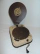 Vintage Portelec Phonocone Record Player - Montgomery Ward - Rare Hand Crank Mechanische Musik Bild 6