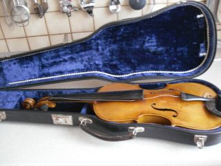 Alte Geige / Violine Violin Im Kasten Bild