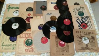 35 Schellackplatten Grammophon Schellack Grammophonplatten 20er - 50er Jahre Bild