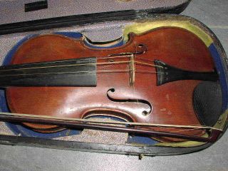 Sehr Alte Geige - - - - Mit Koffer - - - Innen Mit Zettel Jakobus Steiner Bild
