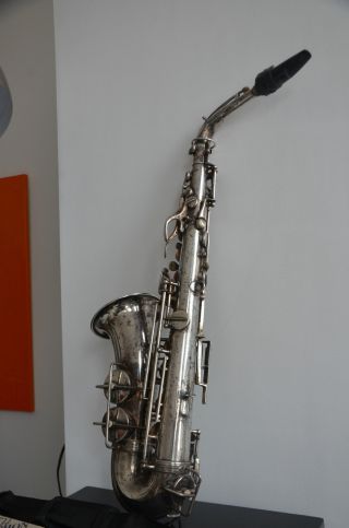 Saxophone Silber Aus Den 50er 60er Selmer ? Haushaltsauflösung Von Art Deco - Z Bild