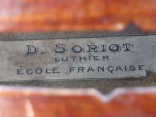 Alte Geige/violine D.  Soriot Bild