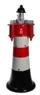 Roter Sand Blinkender Leuchtturm Aus Holz Blinklicht Nordsee Mit Netzgerät Maritime Dekoration Bild 1