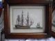 Aus Nachlass : 2 Wunderschöne Kunstdrucke Mit Hist.  Segelschiffen / Hinter Glas Maritime Dekoration Bild 1