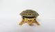 Sehr Schönes Schildkröte Tischklingel Und Empfangsklingel Aus Messing & 24gold Maritime Dekoration Bild 2