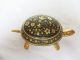 Sehr Schönes Schildkröte Tischklingel Und Empfangsklingel Aus Messing & 24gold Maritime Dekoration Bild 8