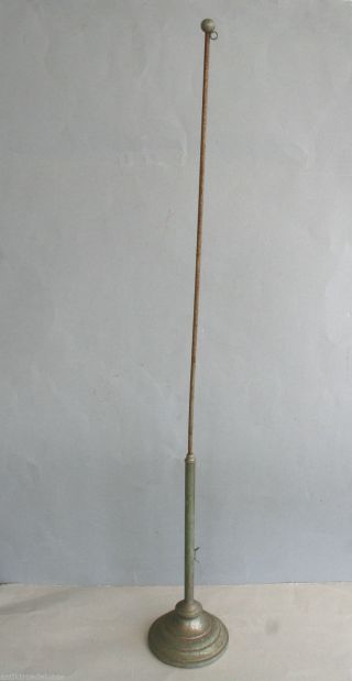 Antiker Flaggenmast Für Tischwimpel,  Ständer,  Metall 1920er Jahre L:70cm Bild